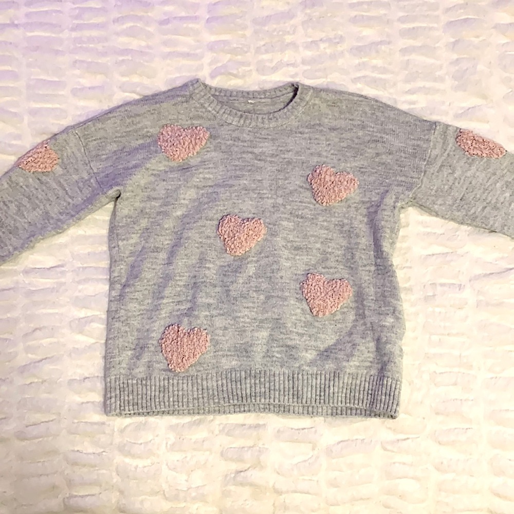 Grey heart sweater